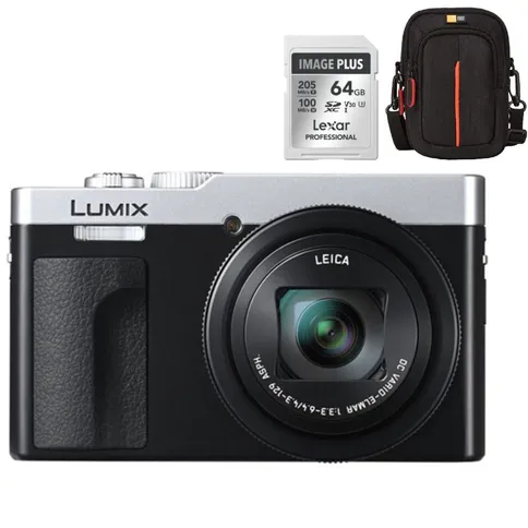 Panasonic-Lumix-DC-TZ99-Silver-Black-Lexar-64GB-SDXC- Case-Logic-DCB-313.jpg