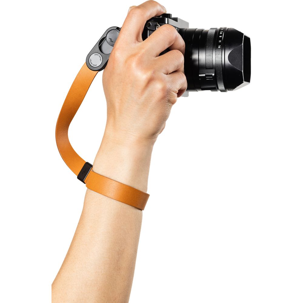 Peak Design Cuff Leder Kameragurt Handgelenk Bernstein