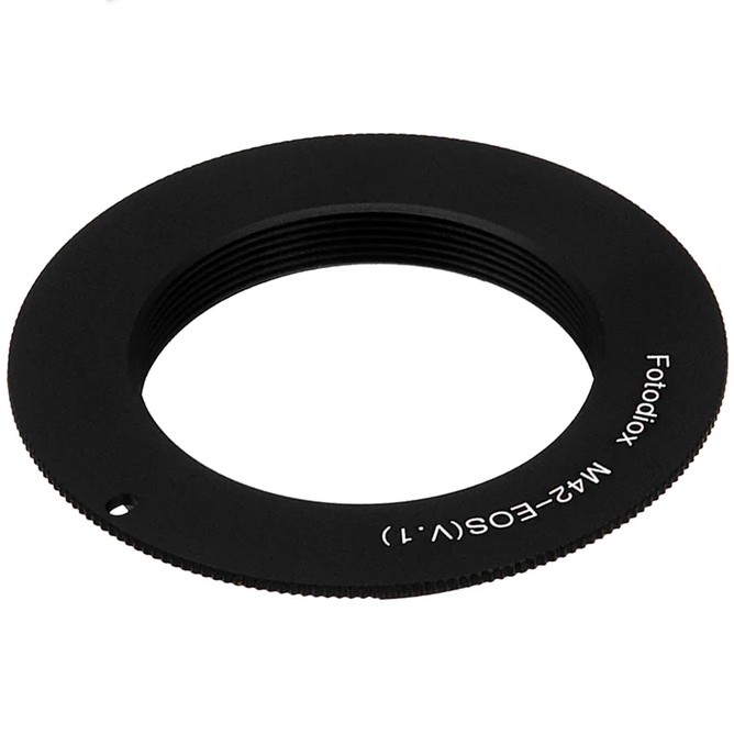 Fotodiox Lens Mount Adapter - M42 Typ 1 Screw Mount SLR-Objektiv auf Canon EOS (EF, EF-S) Mount (M42-EOS-V1-FC10)