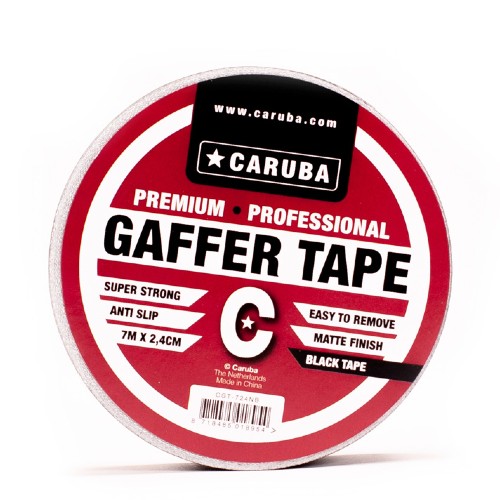 Caruba Gaffer Tape Nano Rolle 7 m x 2,4 cm Schwarz
