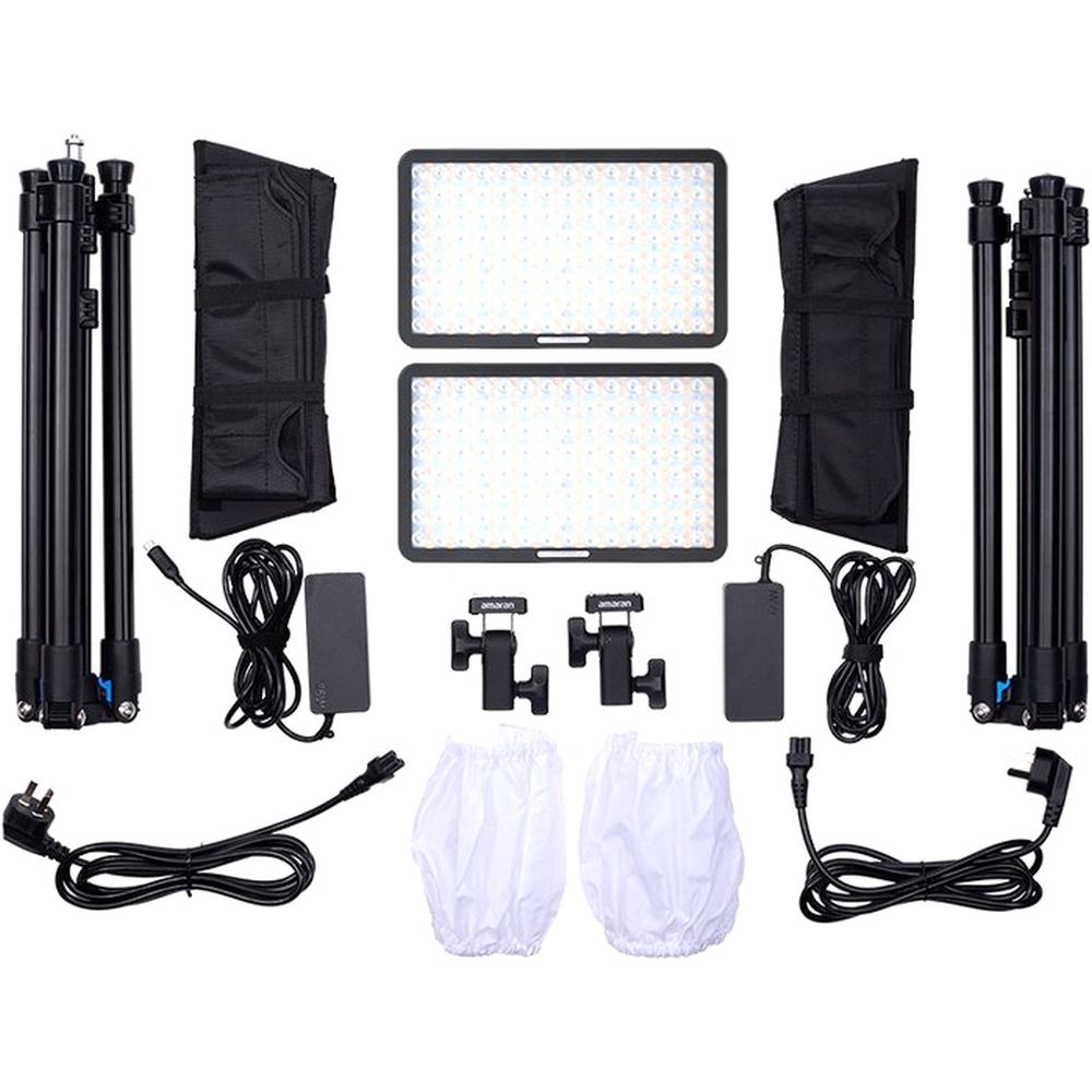 Amaran Pano 60c 2-Light Kit, Holzkohle (EU-Version)
