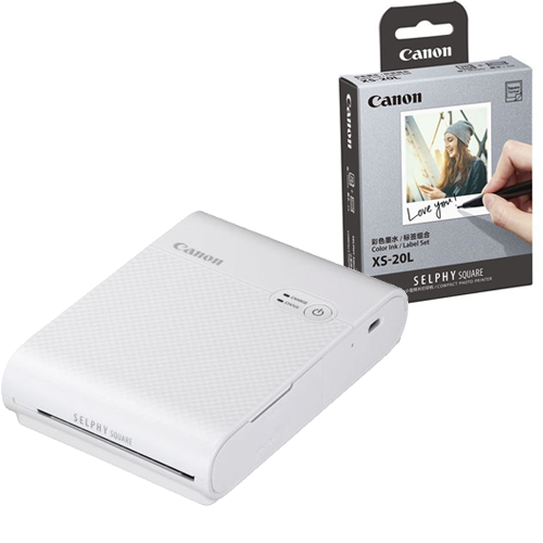 Papier SELPHY Kamera Weiß 10 Bundle - + Canon QX Square Express