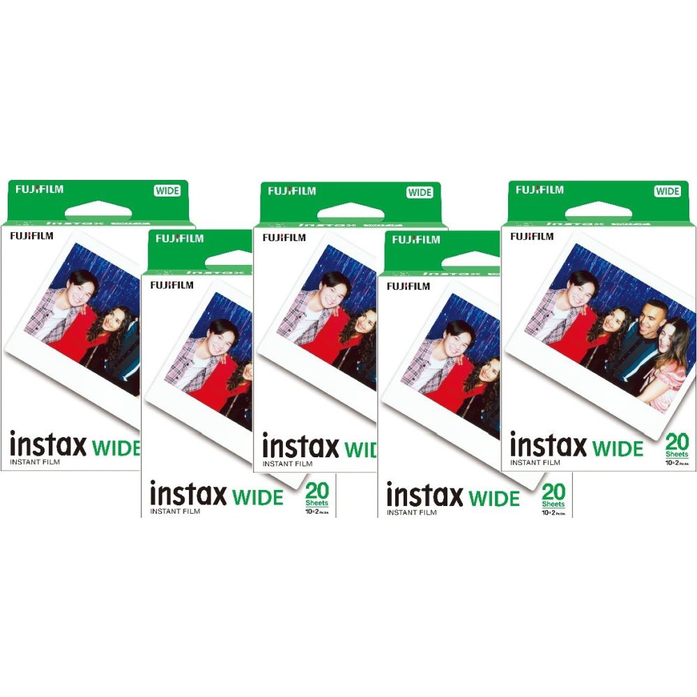 Fujifilm INSTAX WIDE Farbfilm, glänzend / 100er-Packung