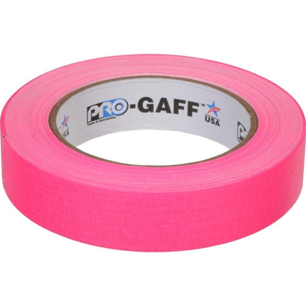 Pro Tapes Pro Gaff 24 mm x 22,8 m Gewebeklebeband, fluoreszierend pink