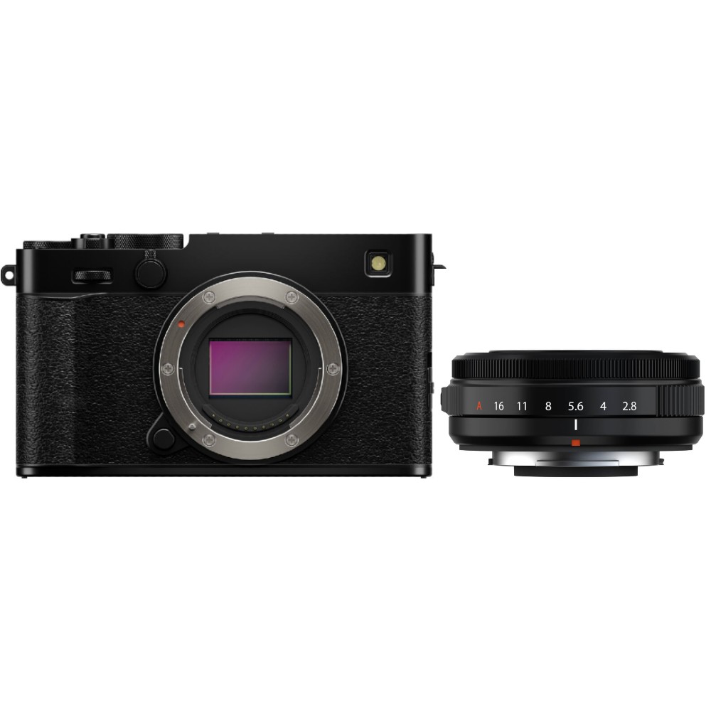Fujifilm X-E5 schwarz + XF 27 mm F/2,8 R WR