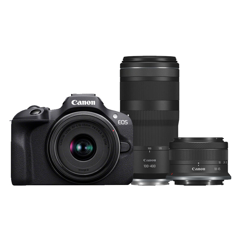 Canon R100 IS 100-400mm RF USM + 18-45mm - STM IS F/5.6-8 EOS RF-S Kamera Express +