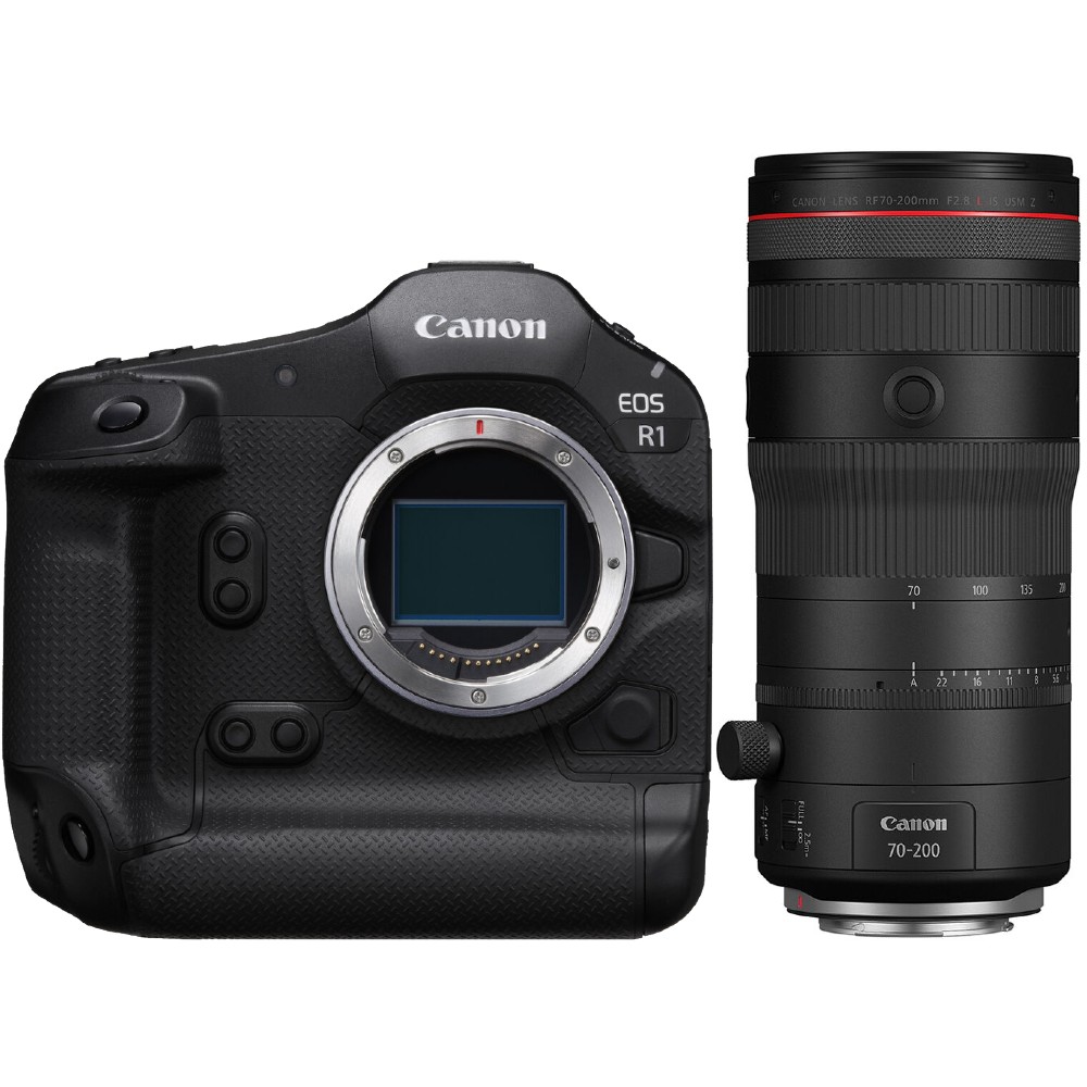Canon EOS R1 + RF 70-200mm F/2.8L IS USM Z, schwarz