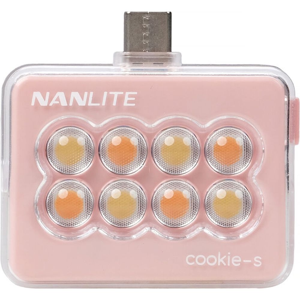 Nanlite Cookie-S LED-Minileuchte (Korallenrosa)