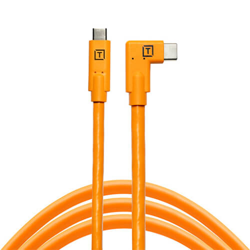 Tether Tools TetherPro USB-C auf USB-C gewinkelter Stecker – Orange